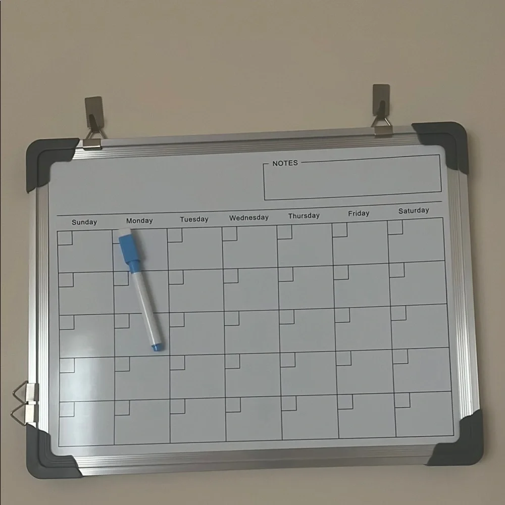 Magnetic Dry Erase Calendar Whiteboard with Marker